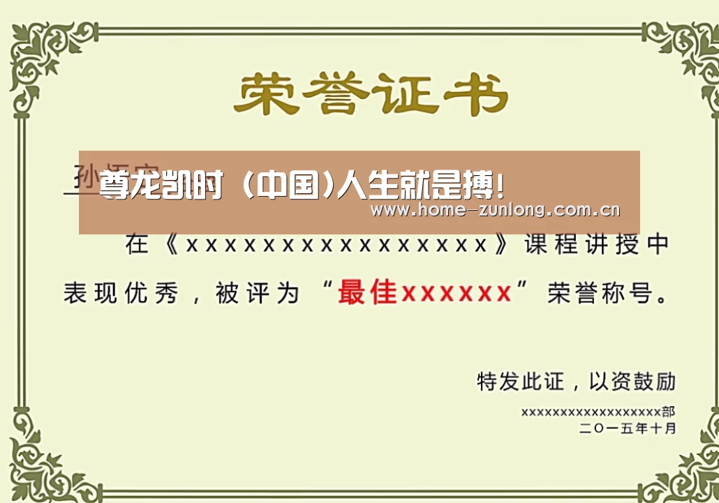 荣誉证书二