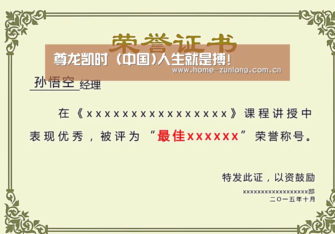 荣誉证书二(图1)