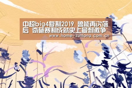 中超big4复制2019 鲁能再次落后 奇葩赛制成就史上最刺激争冠形势-尊龙凯时(图3) 尊龙凯时官网